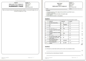 Grade 10 Maths Test Term 1 Number Patterns Factorisation