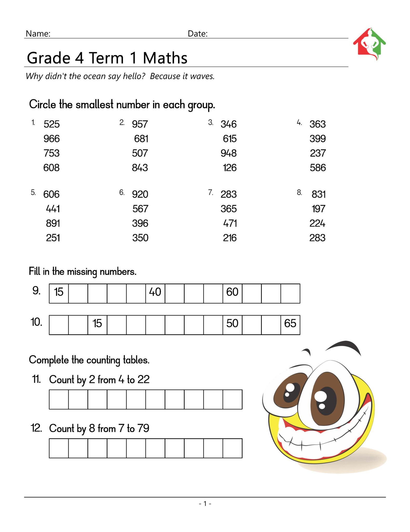 Grade Term Maths Revision Worksheets And Answer Sheets Teacha