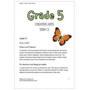 Grade 5 Creative Arts Term 2 Workbook Teacha