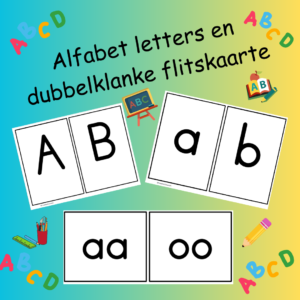 Alfabet Letters En Dubbelklanke Flitskaarte Teacha