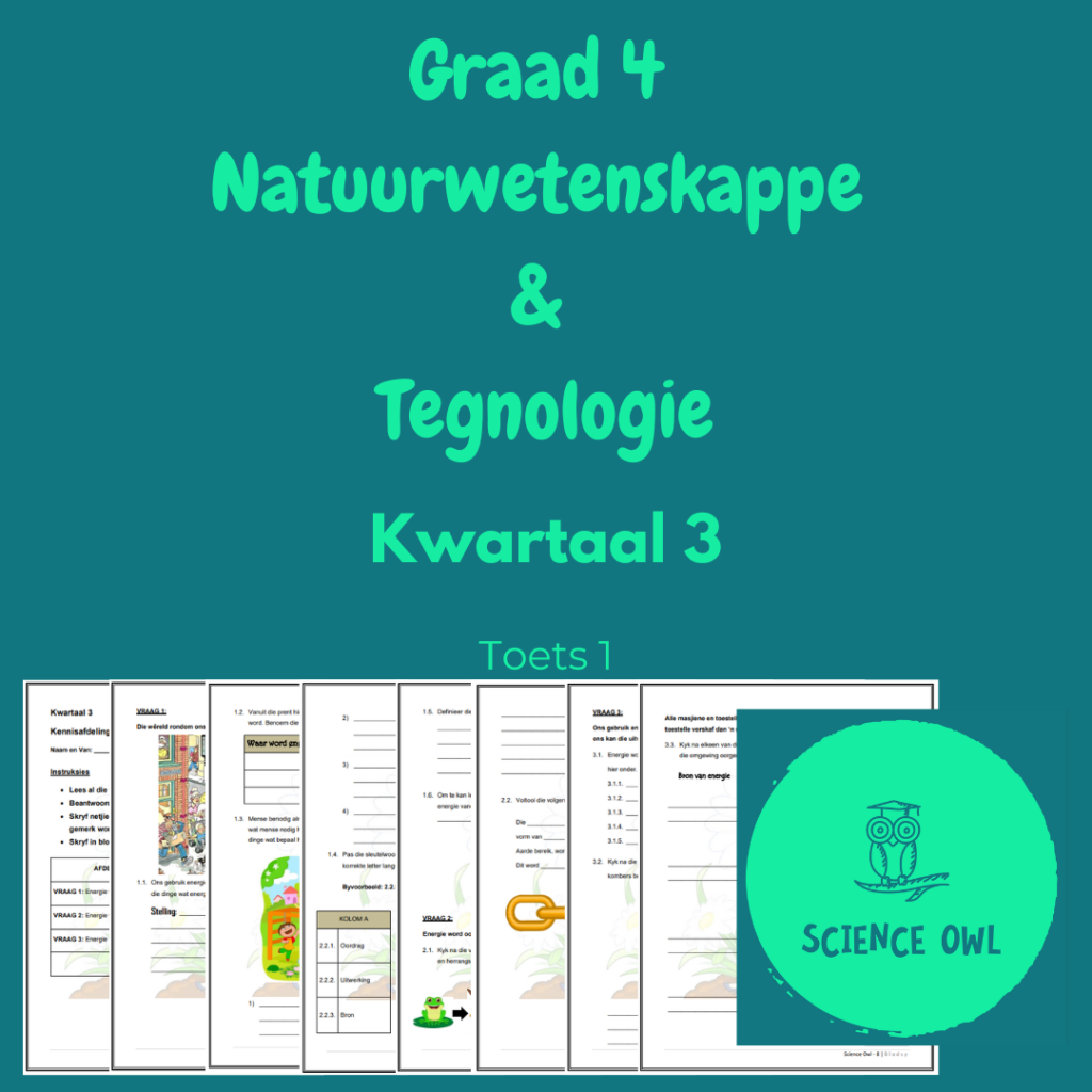 Natuurwetenskappe En Tegnologie Graad Kwartaal Toets Teacha