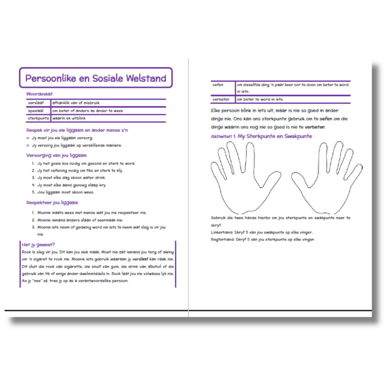 Graad 4 Lewensvaardighede Persoonlike En Sosiale Welstand PSW