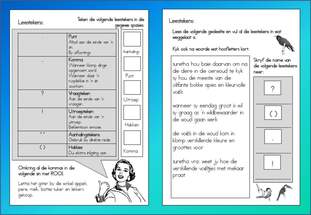 Rubrieke Vir Afrikaanse Lees En Skryfstukke (Gr.4/5/6) • Teacha!