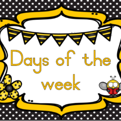 Busy Bee Theme: Days of the week and Months of the year • Teacha!