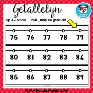 Getallelyn 0 tot 120 of 0 tot 200 (Wiskunde Hulpmiddel) • Teacha!