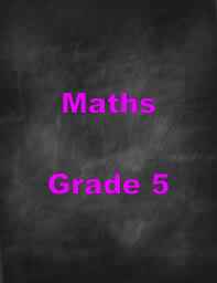 (Term 3) Formal Assessment Task – Grade 5: Mathematics – Project Task 1 ...