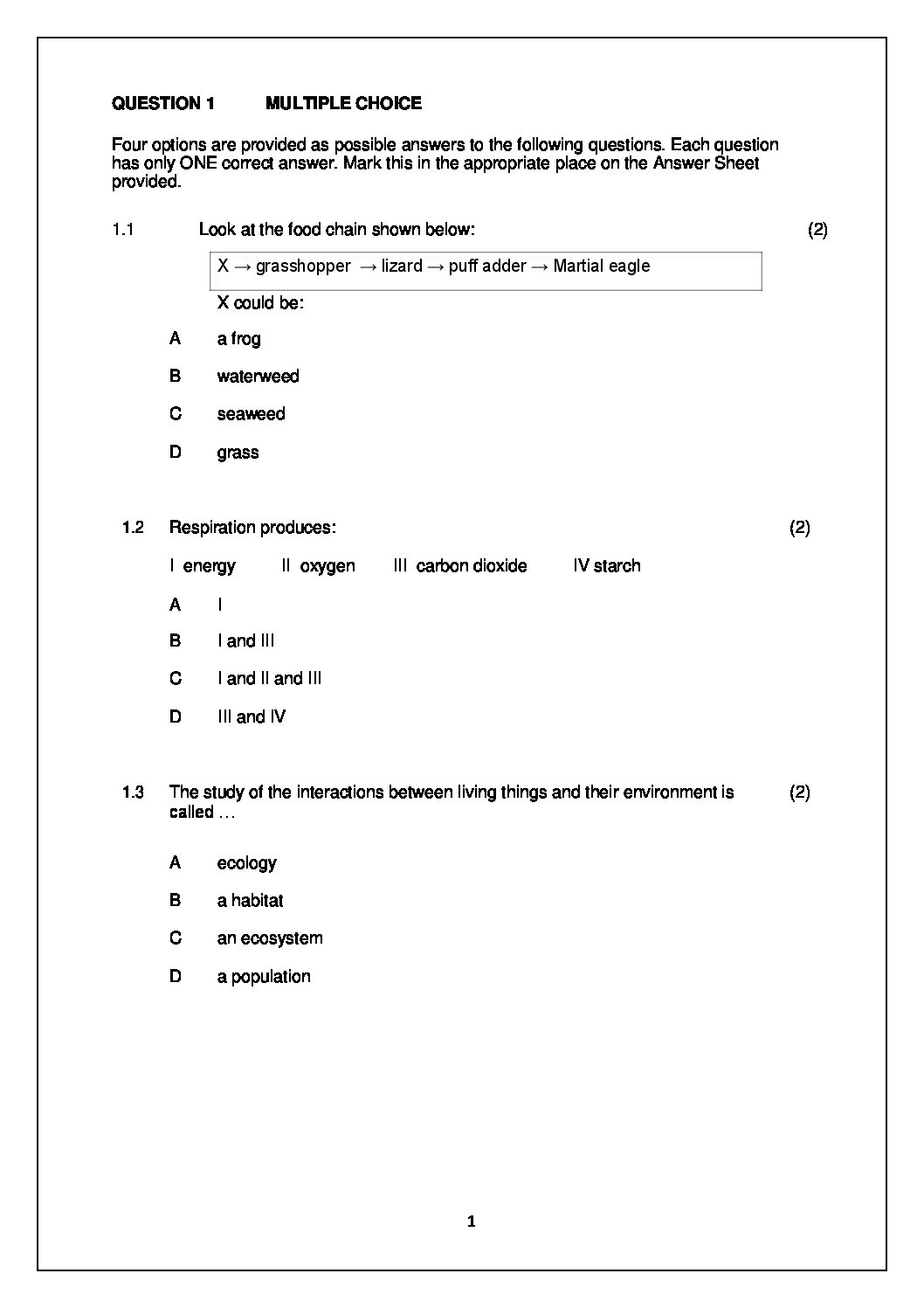 Natural Science June Exam Teacha 