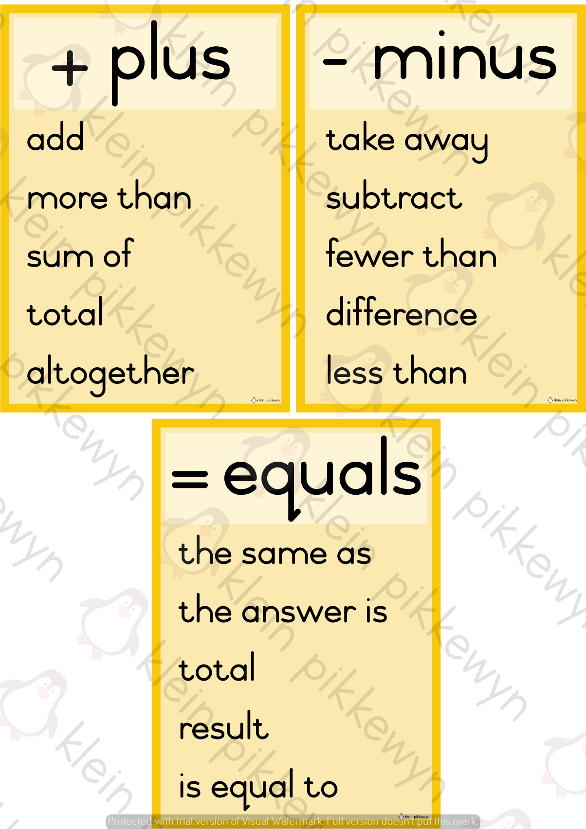 Plus Minus Equals Teacha 