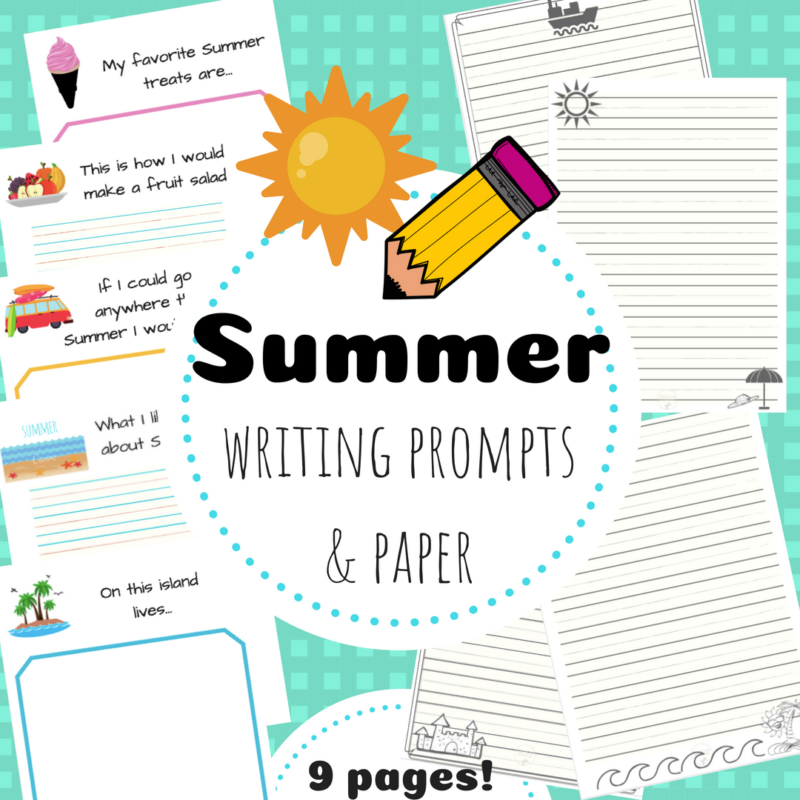 Summer Writing Prompts and Paper • Teacha!