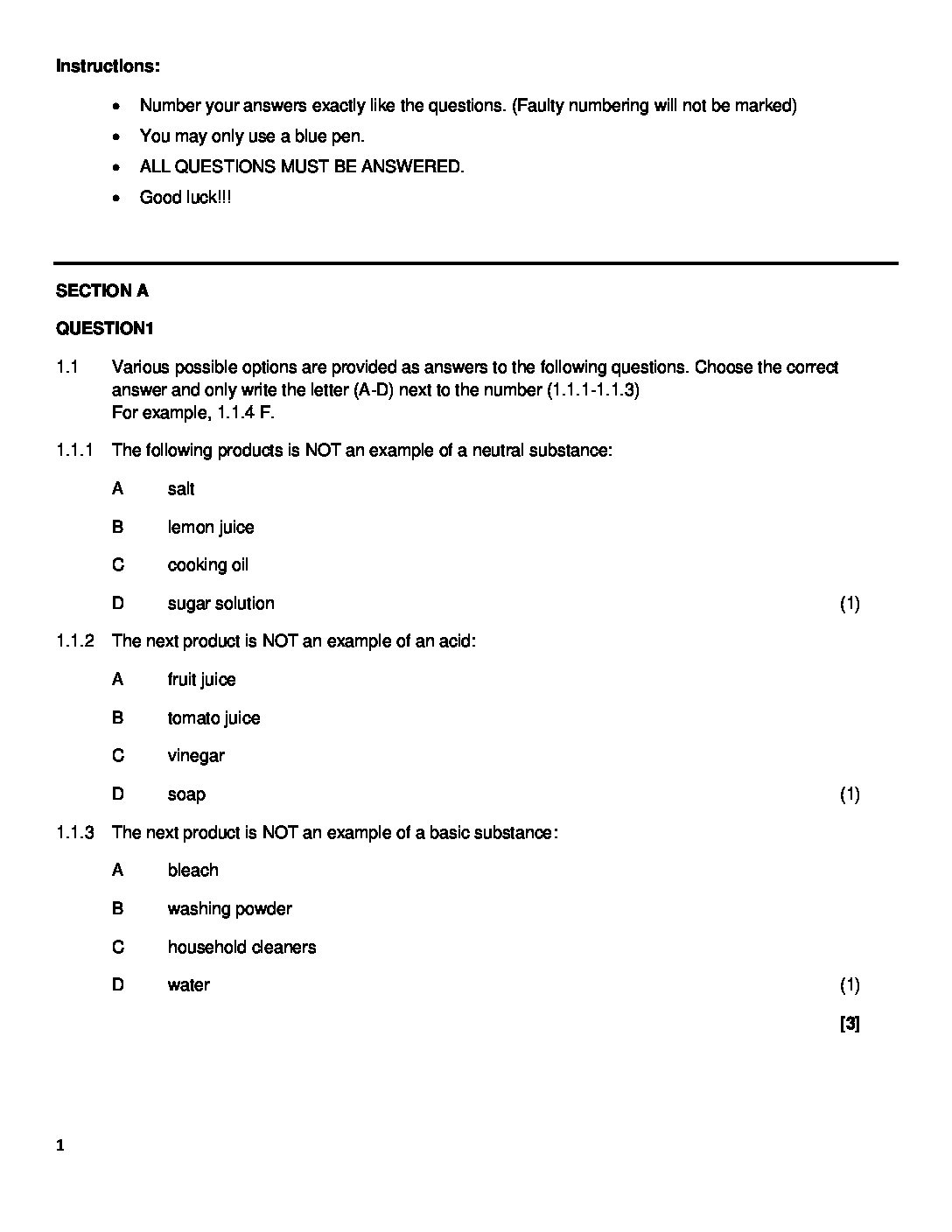 NATURAL SCIENCES GRADE 7 TERM TEST TERM 2 Teacha 