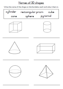 3D Shapes – Worksheet Bundle • Teacha!