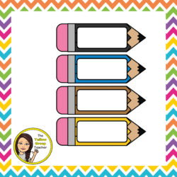 Editable Pencil Labels • Teacha!