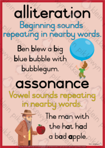 Alliteration And Assonance Poster A3 Teacha