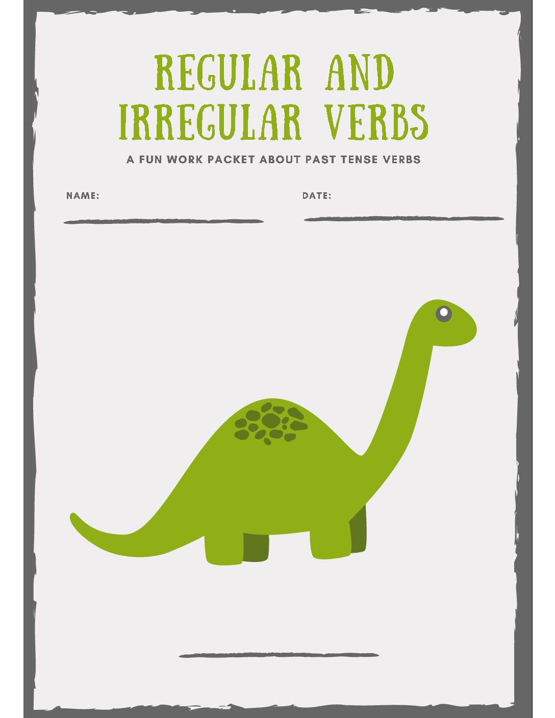 Regular And Irregular Verbs Worksheet