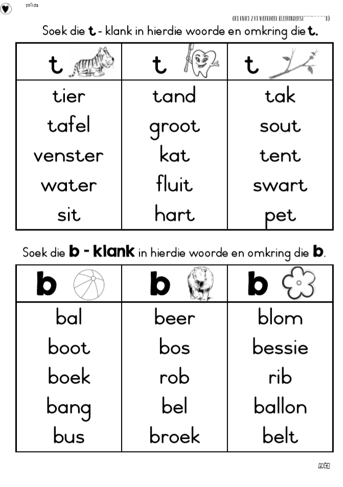 Graad 1 Kwartaal 2 Afrikaans (Vaslegging En/of Intervensie Vir Klanke ...