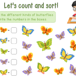 Counting and sorting – Four page worksheet • Teacha!