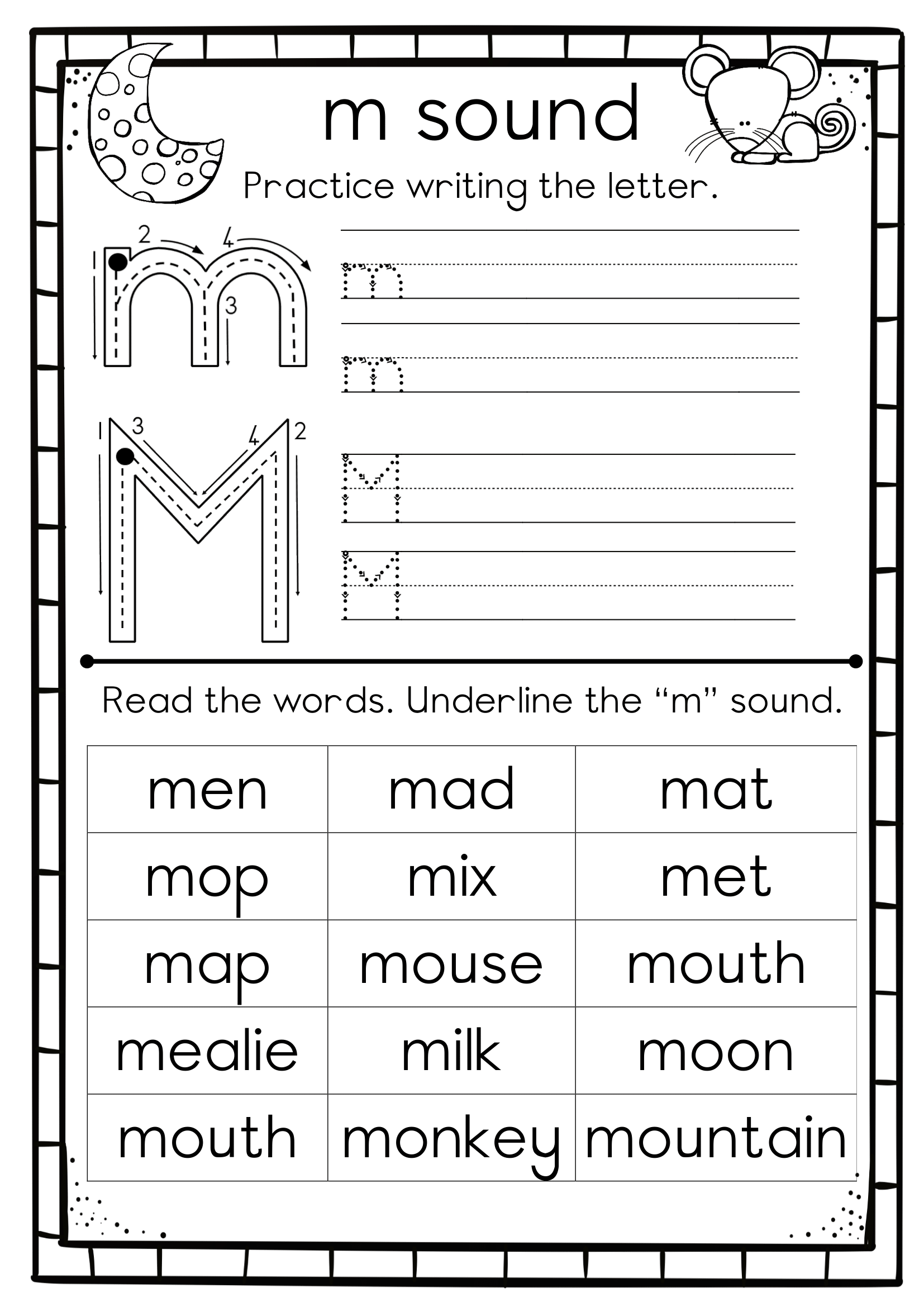 english worksheets for grade 1