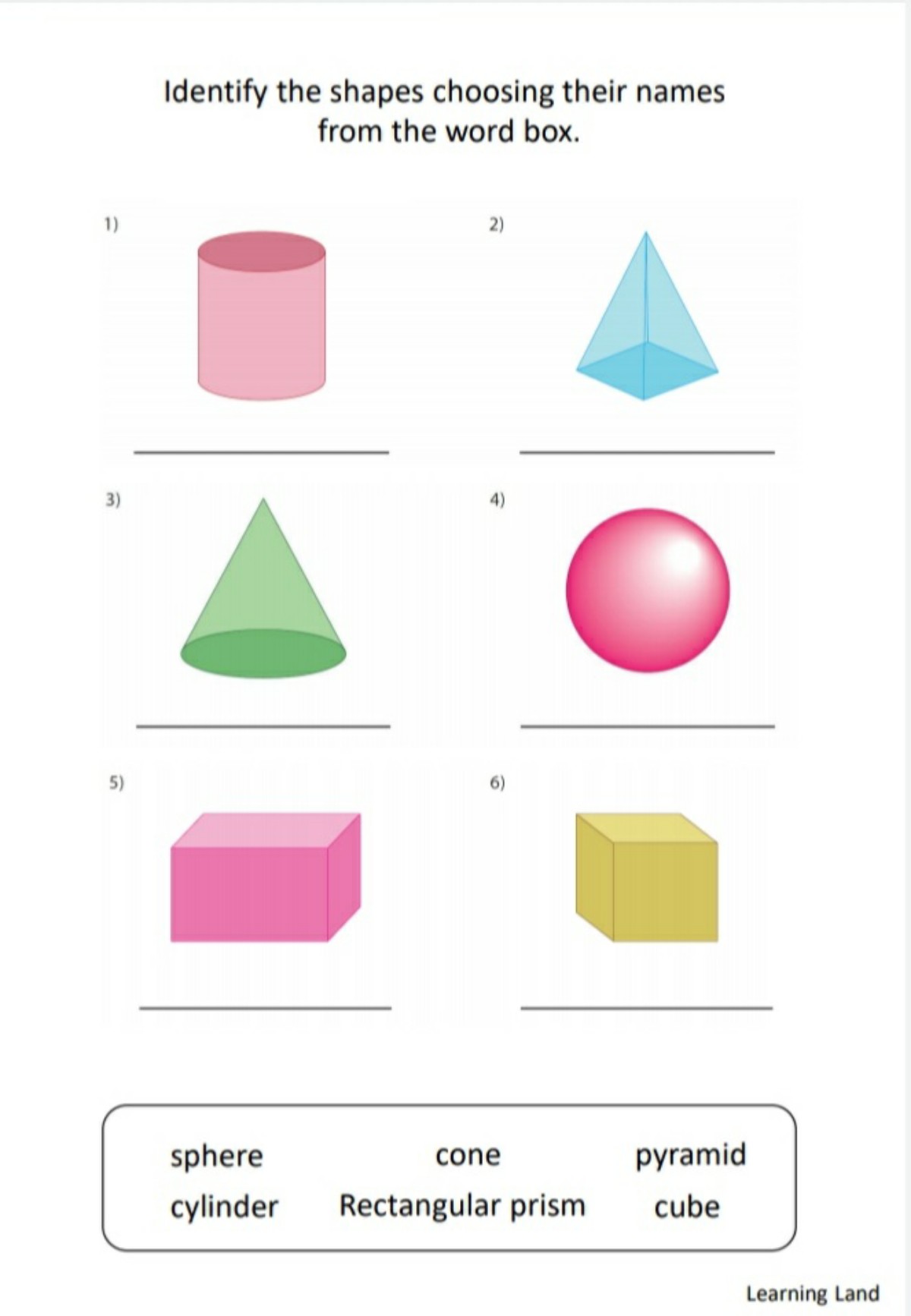 Identify the shapes • Teacha!