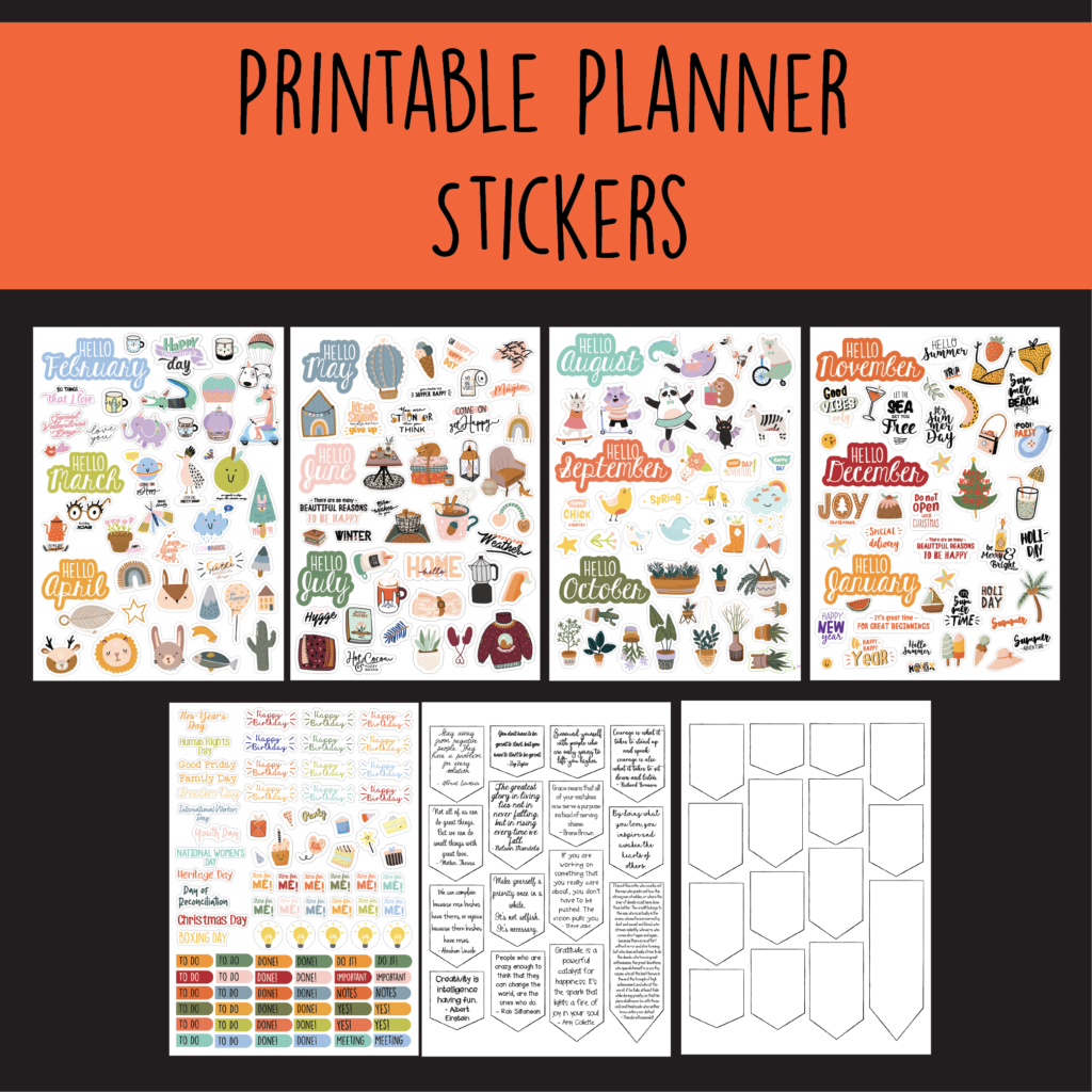 Printable Planner Stickers • Teacha!