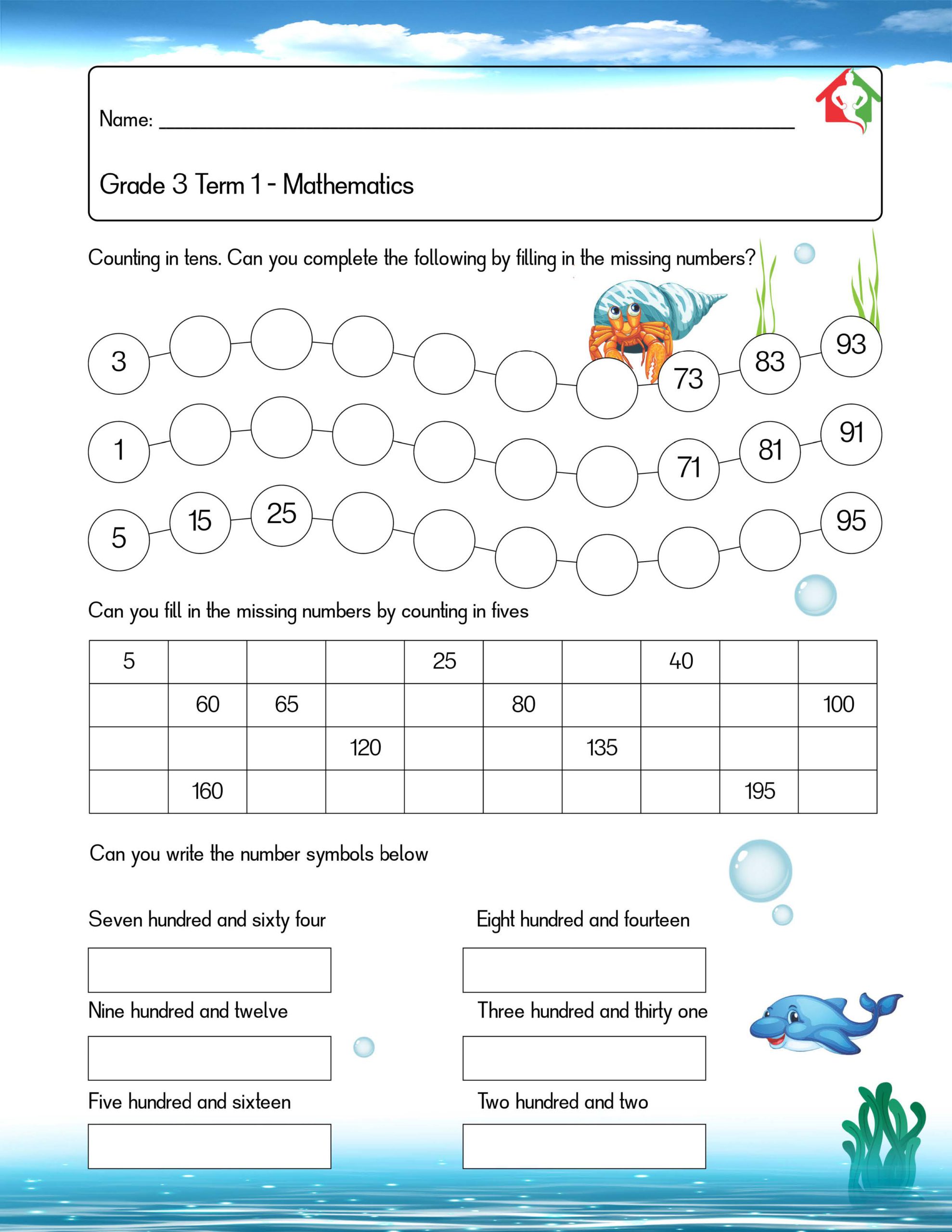 GRADE 3 TERM 1 MATHEMATICS QUESTIONS AND ANSWERS Teacha 