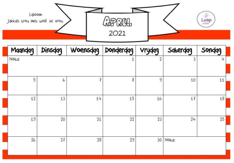 Kalender 2021