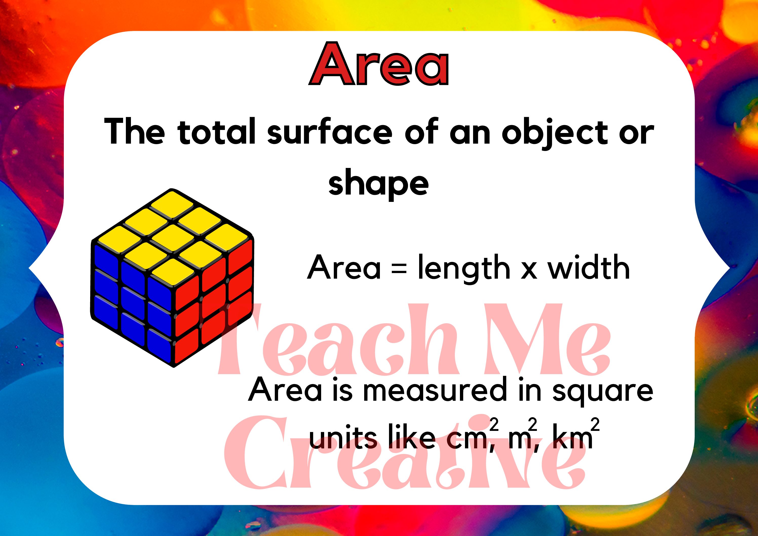 Maths Poster Area Teacha 