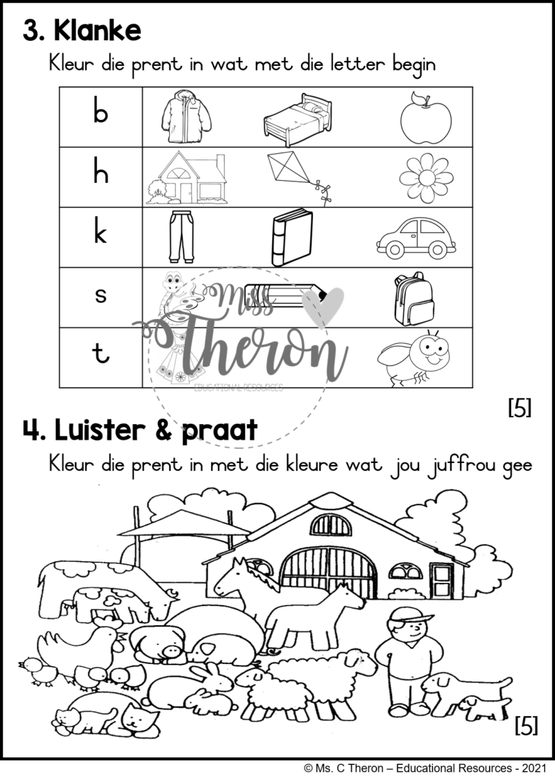 Graad 1 – Kwartaal 1 – Afrikaans HT_Basislynassessering • Teacha!