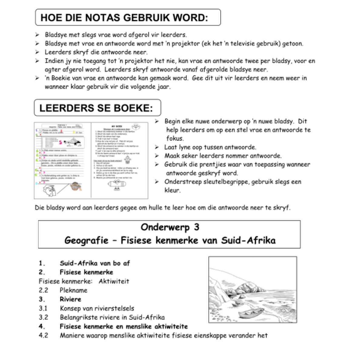 SW 5 GEOGRAFIE KWARTAAL 2 VRAE EN ANTWOORDE • Teacha!