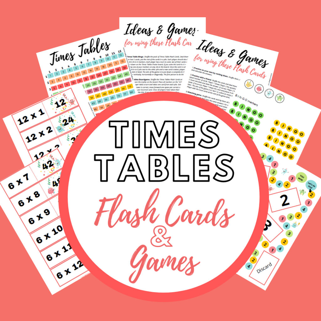 TIMES TABLES Flash Cards & Games • Teacha!