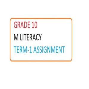 Grade 10 Mathematical Literacy Term-1 Assignment With Memorandum • Teacha!