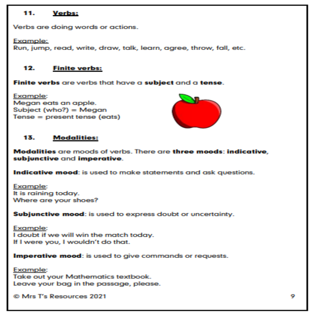 English Fal Grade 10 Worksheets
