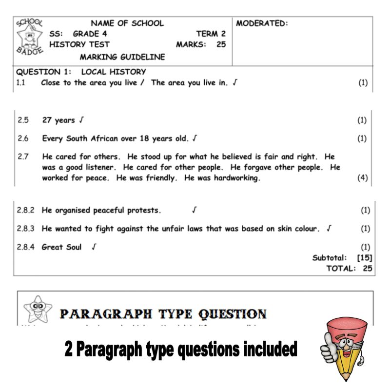 social science grade 4 history test term 2 2021 teacha