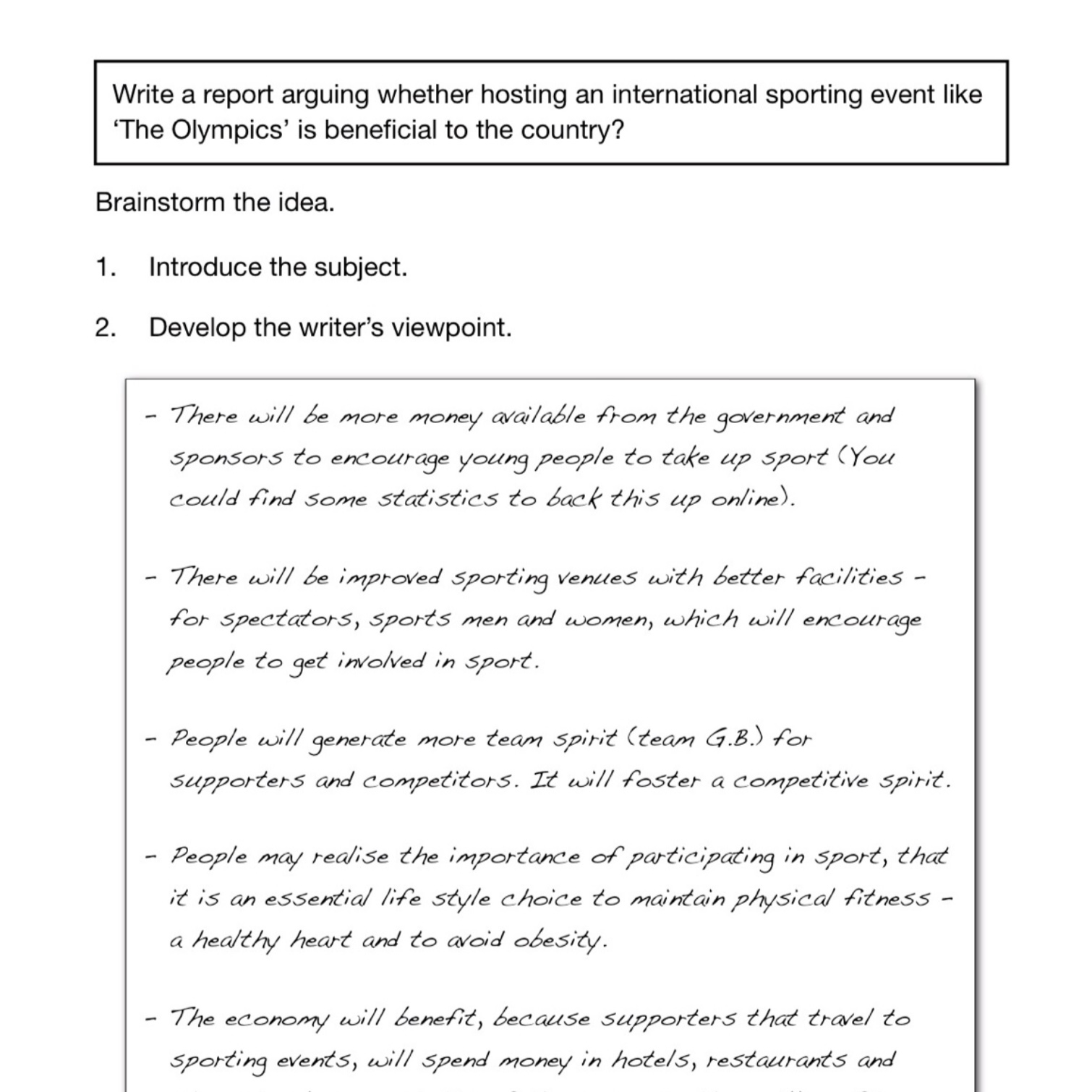 discursive essay a balanced argument