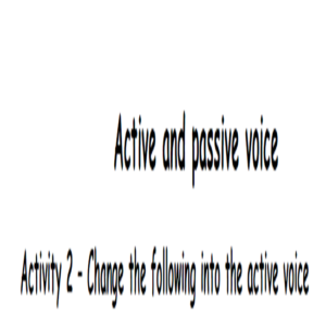 Passive and Active Voice Worksheet • Teacha!