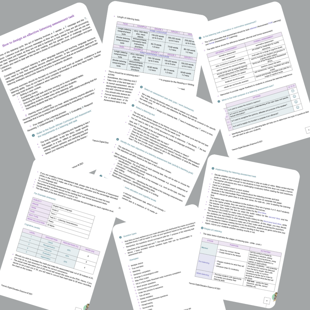 Listening Task Instruction Guide Intermediate Phase • Teacha!