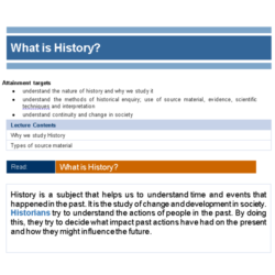 What is History 1 Source material • Teacha!