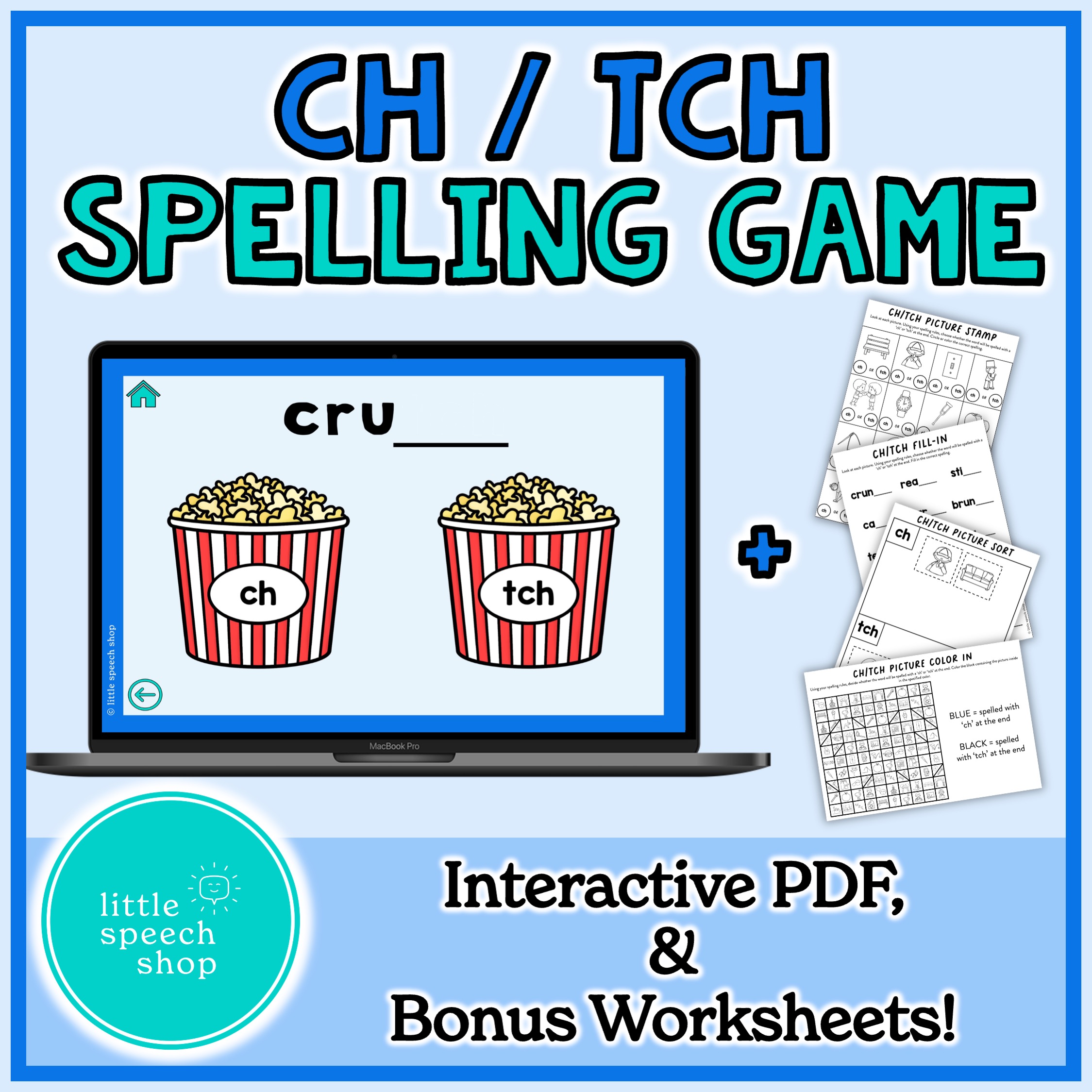 CH TCH Interactive PDF Spelling No Print Game And Worksheets Teacha 