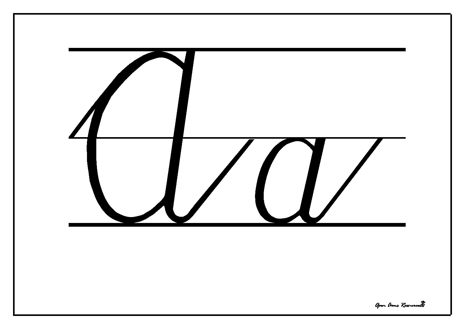 Cursive Writing Alphabet Teacha 