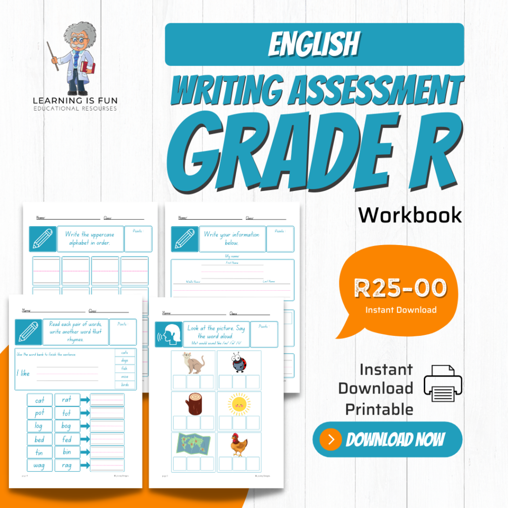 English | Grade R | Writing Assessment • Teacha!