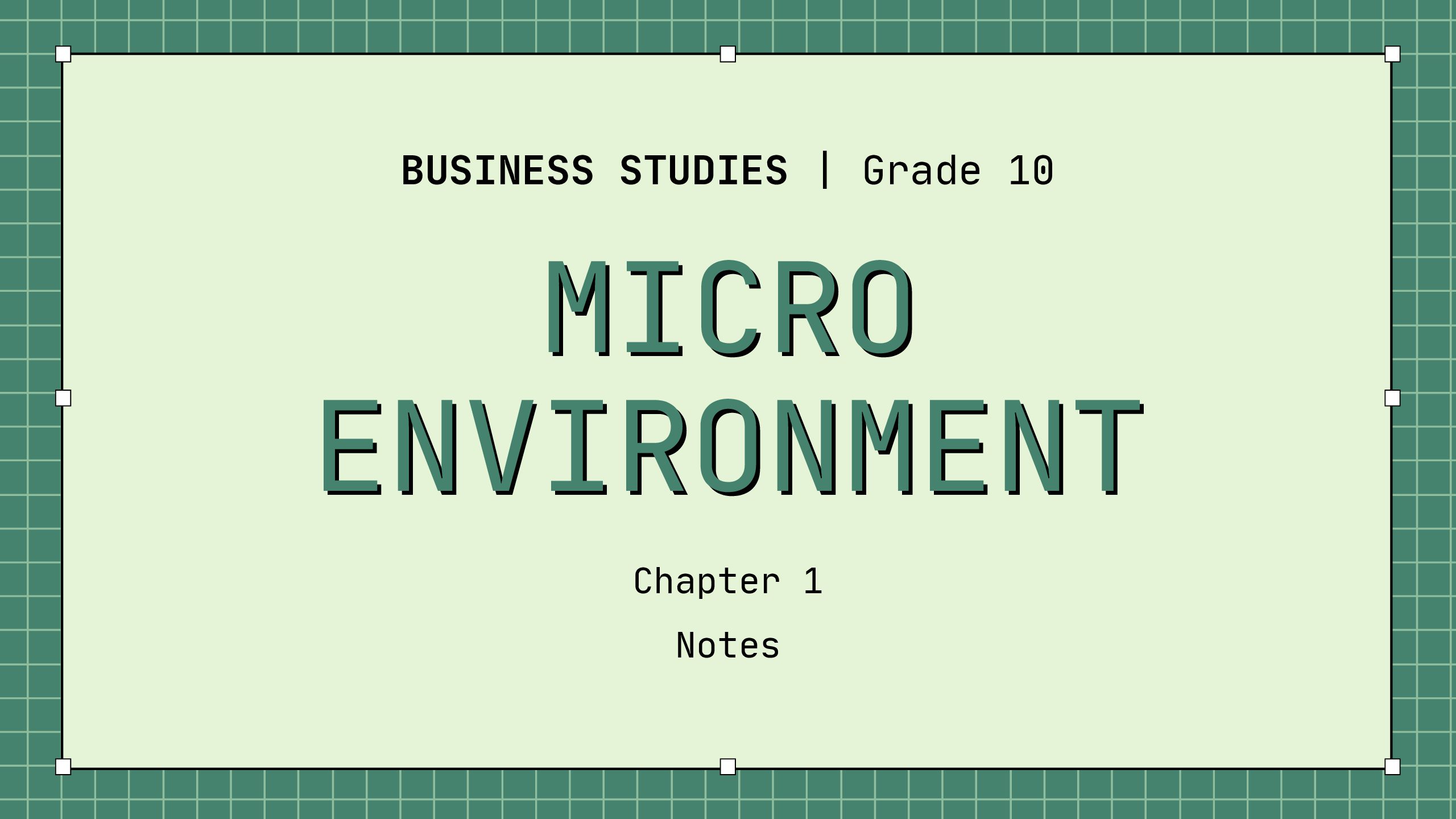 micro environment essay grade 10
