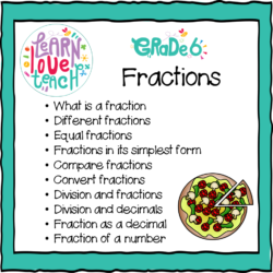 powerpoint presentation on fractions for class 6