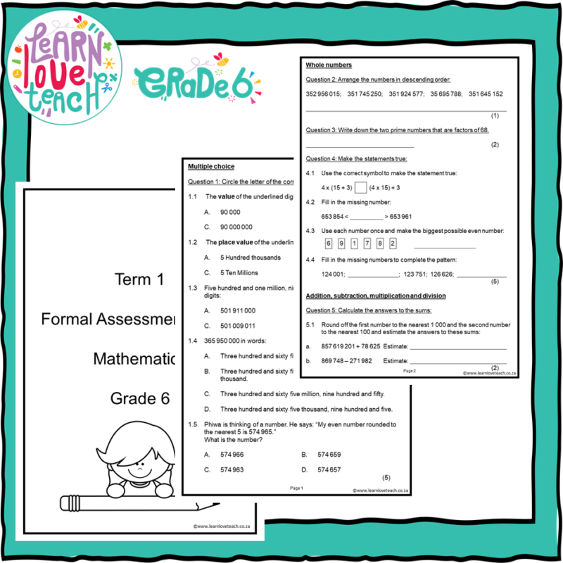 grade 6 assignment term 1 2022