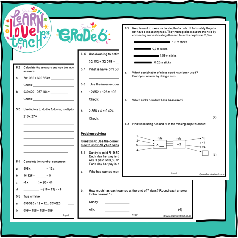 grade 6 assignment term 1 2022