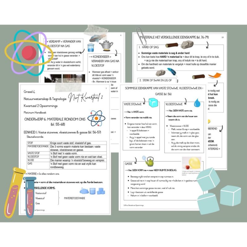 Graad 5 Natuurwetenskap And Tegnologie Kwartaal 4 Opsommings Platinum