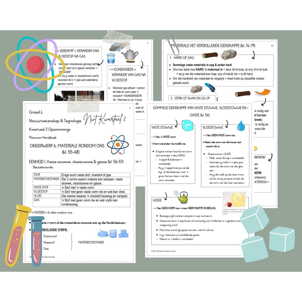 GRAAD 4 NATUURWETENSKAP & TEGNOLOGIE KWARTAAL 2 OPSOMMINGS – PLATINUM ...