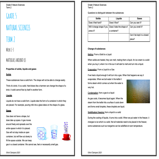 grade 5 natural sciences term 2 booklet teacha