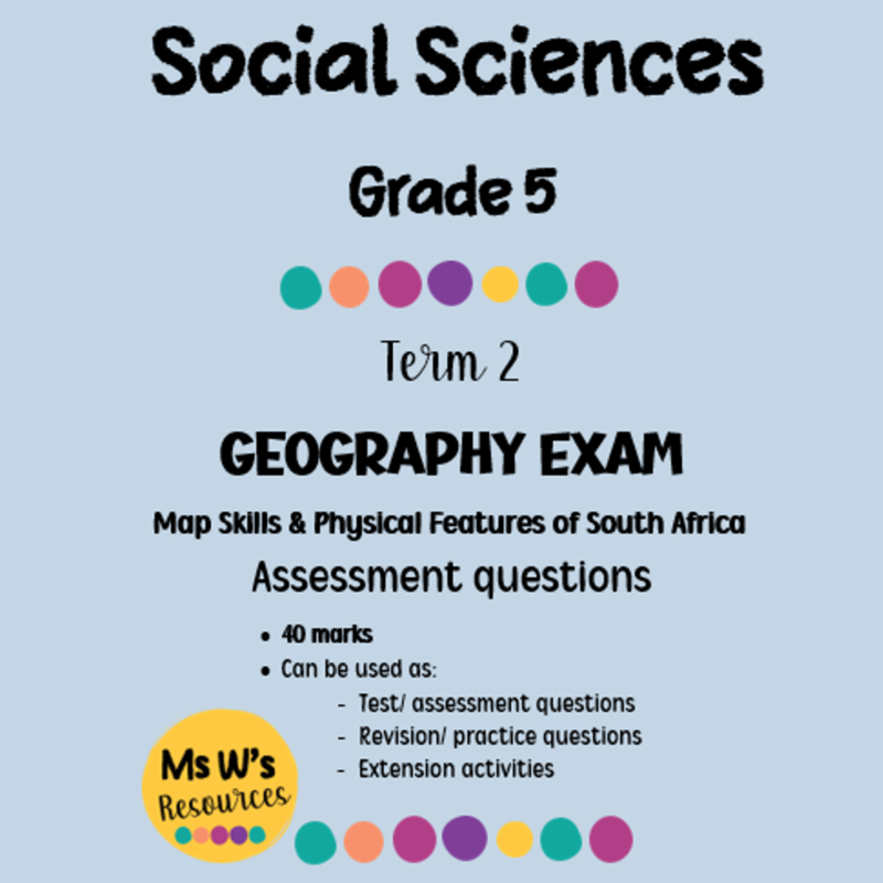 Natural Sciences and Technology. Grade 5. Term 3. Term Test • Teacha!