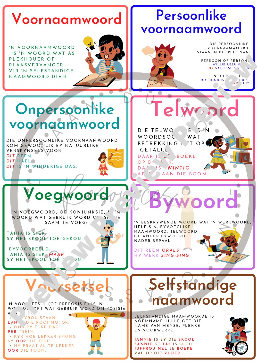 Afrikaans Taal Leer Flash Cards Teacha 