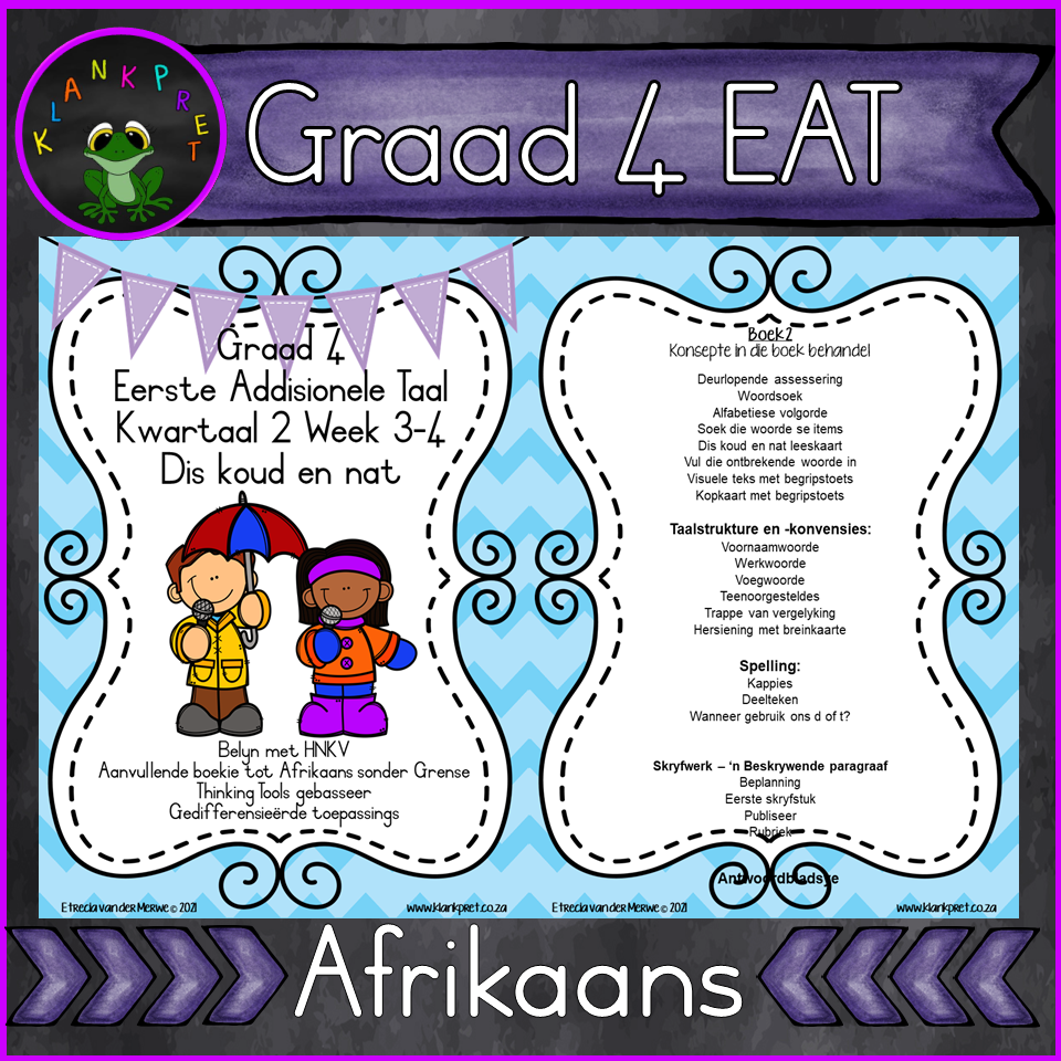 Graad 4 Afrikaans Eerste Addisionele Taal Werkboekie 2 Kwartaal 2 • Teacha!