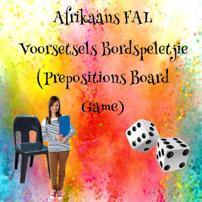 voorsetsels board game bordspeletjie teacha